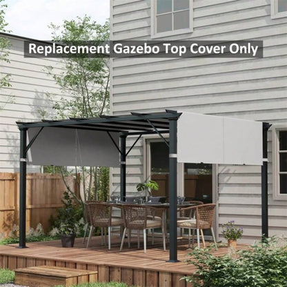 10x 10ft Gazebo Canopy, Pergola Shade Cover Light Gray