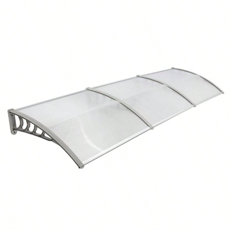HT - 300x Household Application Door Window Rain Cover Eaves Transparent Board Gray Holder