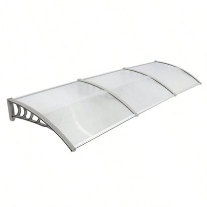 HT - 300x Household Application Door Window Rain Cover Eaves Transparent Board Gray Holder