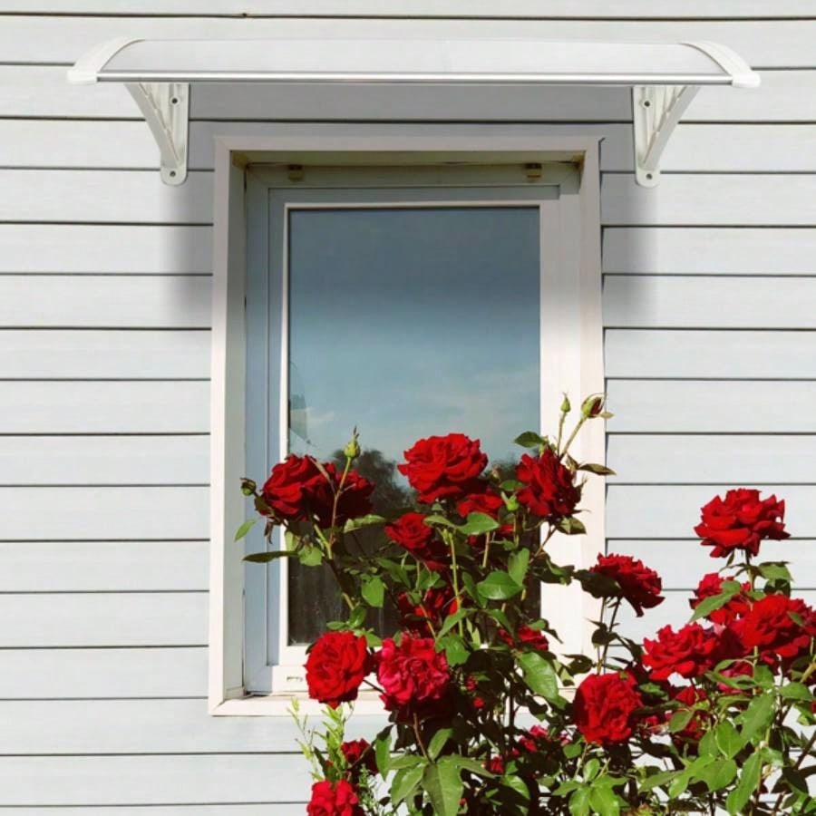 HT -x 80 Household Application Door Window Rain Cover Eaves Transparent Board White Holder