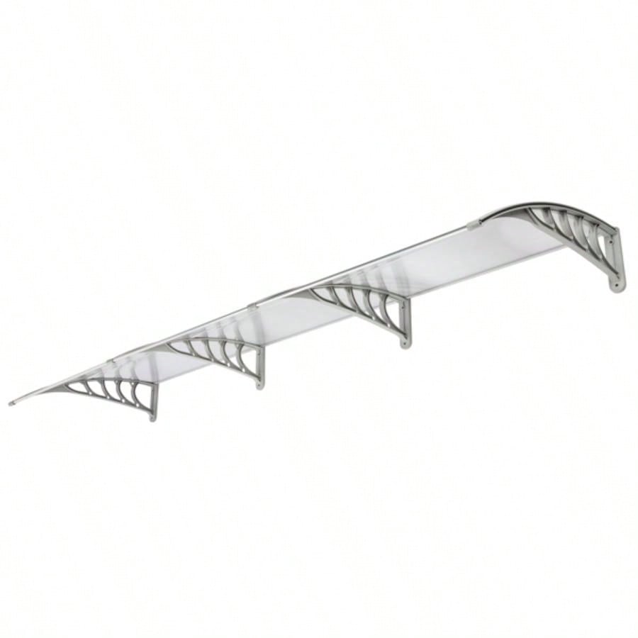 HT - 300x Household Application Door Window Rain Cover Eaves Transparent Board Gray Holder