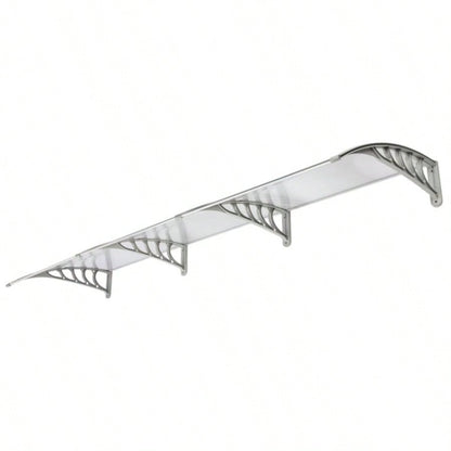 HT - 300x Household Application Door Window Rain Cover Eaves Transparent Board Gray Holder