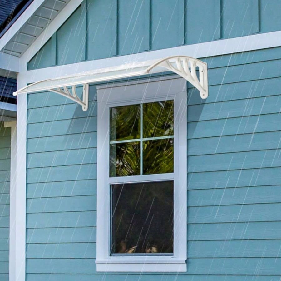 HT -x 80 Household Application Door Window Rain Cover Eaves Transparent Board White Holder