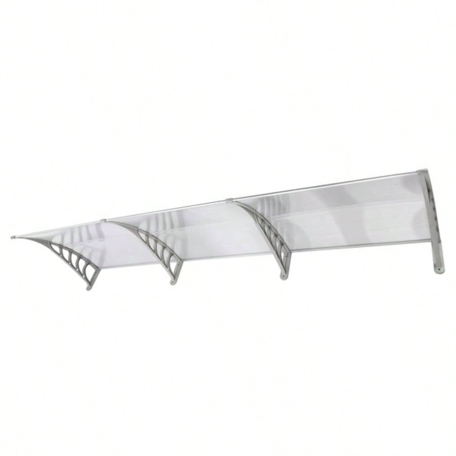 HT - 300x Household Application Door Window Rain Cover Eaves Transparent Board Gray Holder