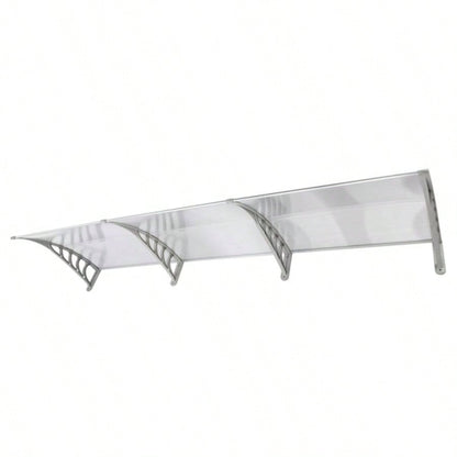 HT - 300x Household Application Door Window Rain Cover Eaves Transparent Board Gray Holder