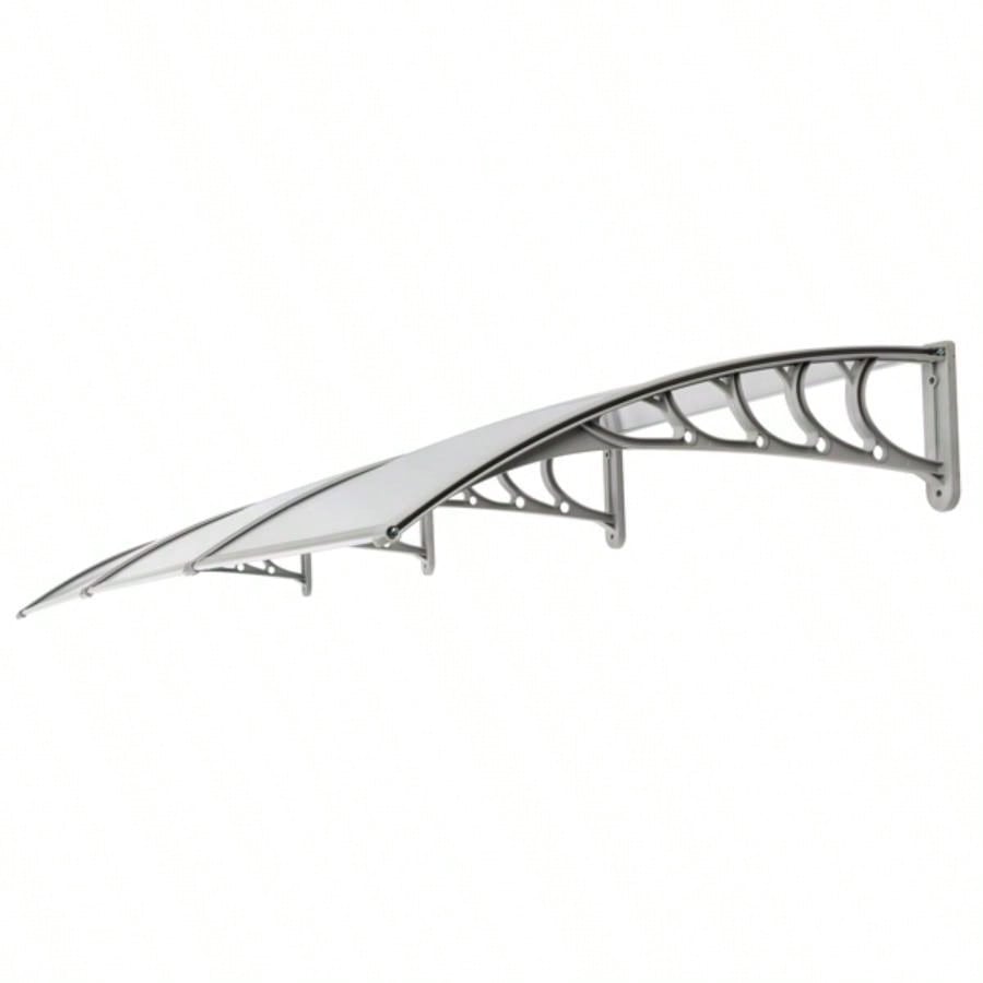HT - 300x Household Application Door Window Rain Cover Eaves Transparent Board Gray Holder