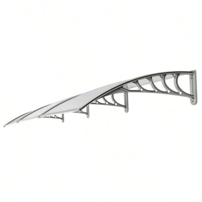 HT - 300x Household Application Door Window Rain Cover Eaves Transparent Board Gray Holder