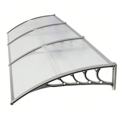 HT - 300x Household Application Door Window Rain Cover Eaves Transparent Board Gray Holder