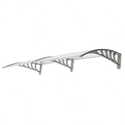 HT - 200x Household Application Door Window Rain Cover Eaves Canopy Silver Gray Bracket