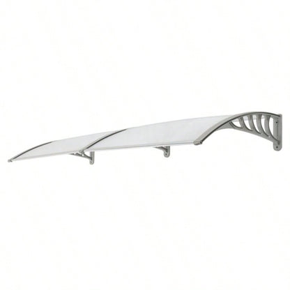 HT - 200x Household Application Door Window Rain Cover Eaves Canopy Silver Gray Bracket