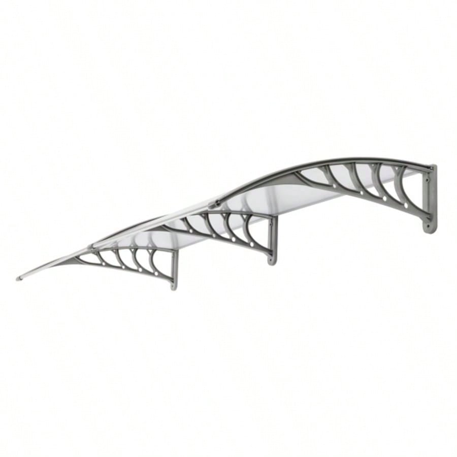 HT - 200x Household Application Door Window Rain Cover Eaves Canopy Silver Gray Bracket