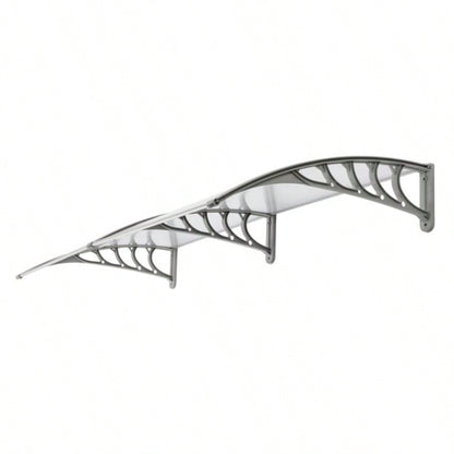 HT - 200x Household Application Door Window Rain Cover Eaves Canopy Silver Gray Bracket