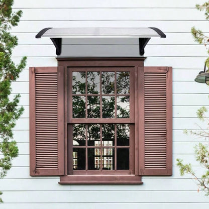 HT -x 80 Household Application Door Window Rain Cover Eaves Canopy White Black Bracket
