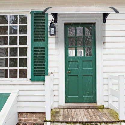 HT -x 80 Household Application Door Window Rain Cover Eaves Canopy White Black Bracket