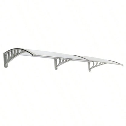 HT - 200x Household Application Door Window Rain Cover Eaves Canopy Silver Gray Bracket