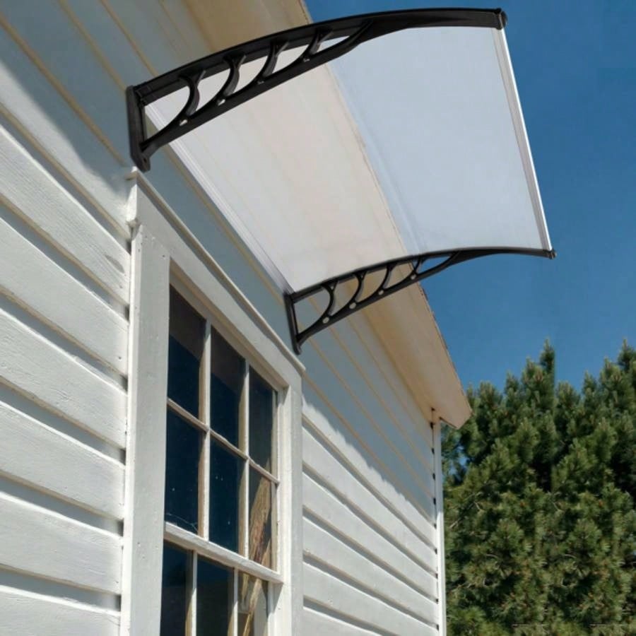HT -x 80 Household Application Door Window Rain Cover Eaves Canopy White Black Bracket
