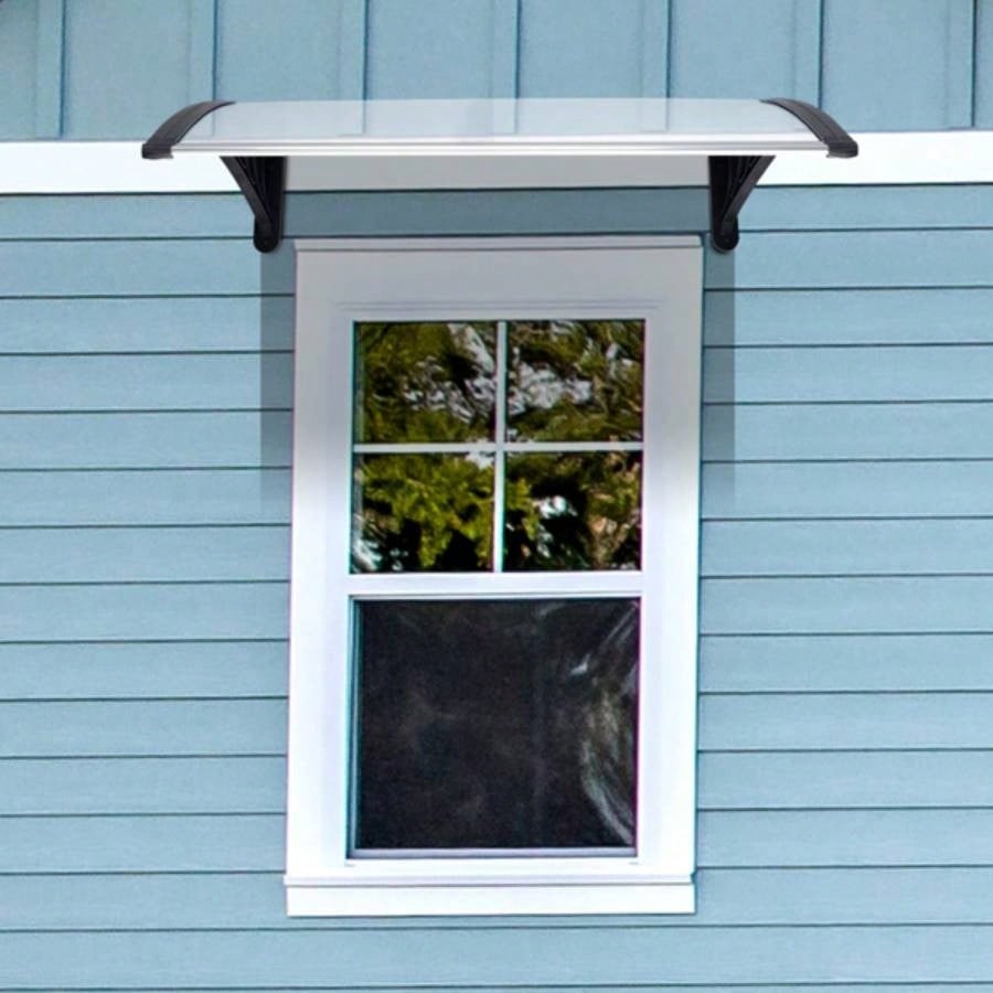 HT -x 80 Household Application Door Window Rain Cover Eaves Canopy White Black Bracket