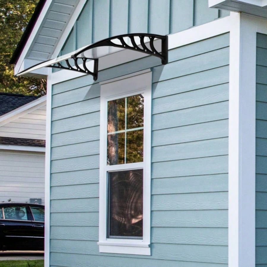 HT -x 80 Household Application Door Window Rain Cover Eaves Canopy White Black Bracket