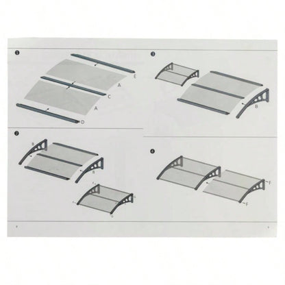 HT - 200x Household Application Door Window Rain Cover Eaves Black Holder