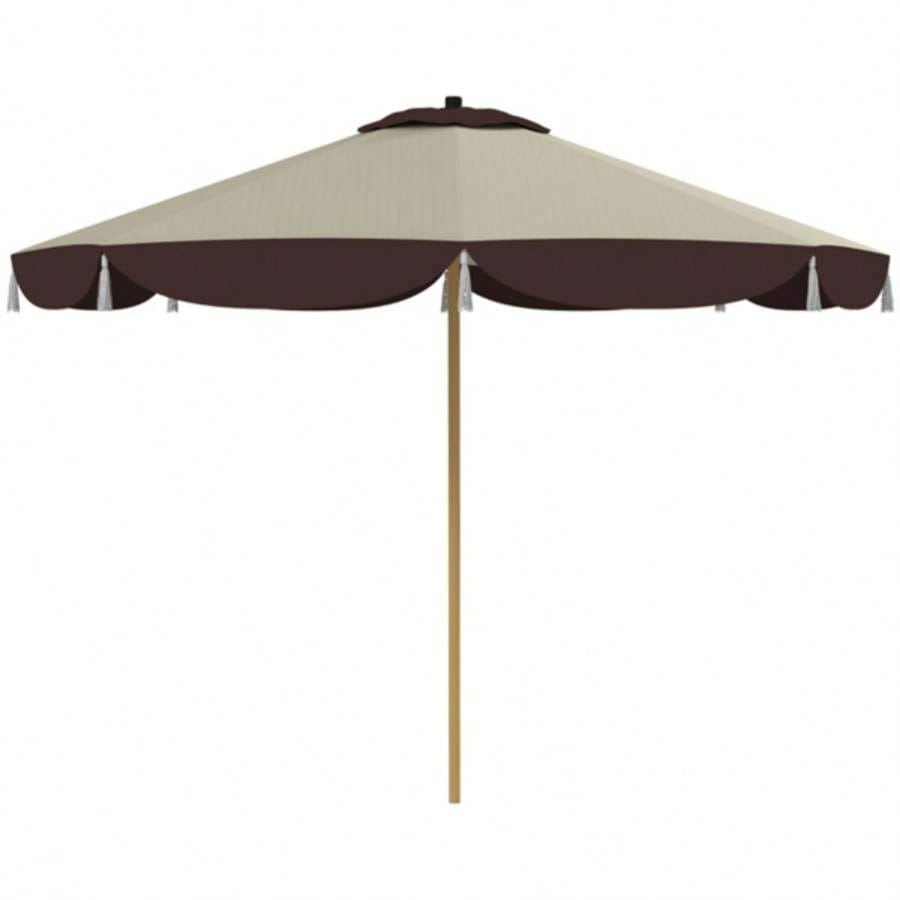 8. FT Elegance Patio, UPF 50+ Outdoor Market with 8 Ribs, Beige