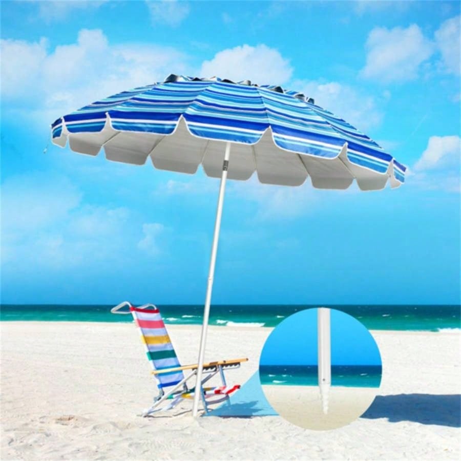 8 Ft Beach With - 16 - Ribbed Windproof Frame