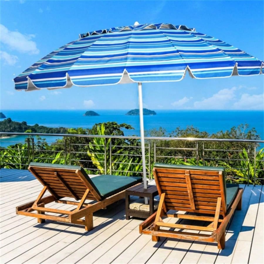 8 Ft Beach With - 16 - Ribbed Windproof Frame