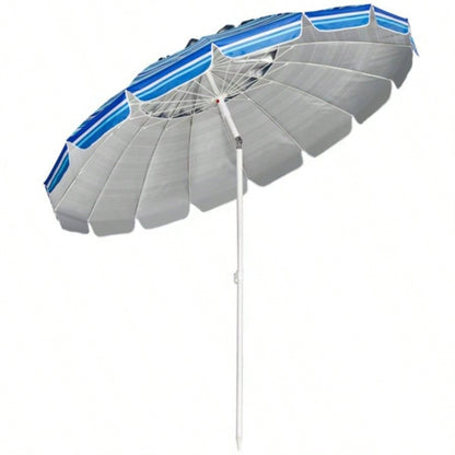 8 Ft Beach With - 16 - Ribbed Windproof Frame