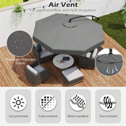 10 Feet Patio Cantilever - Gray