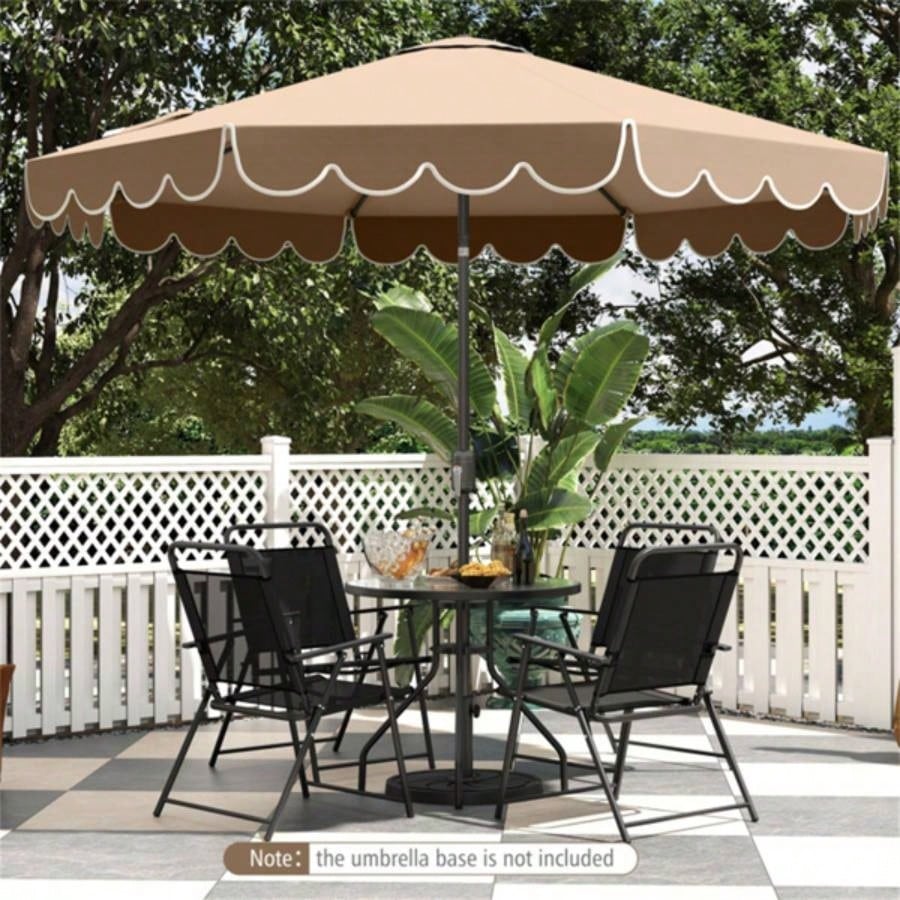 10 Feet Patio with Crank Tilt Adjustment - Beige