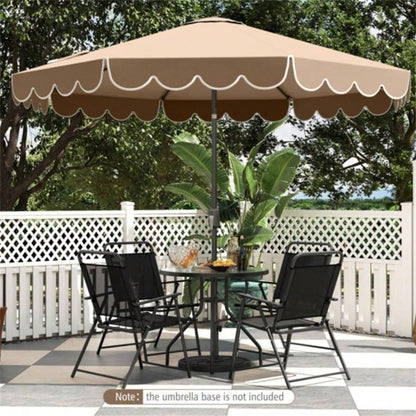 10 Feet Patio with Crank Tilt Adjustment - Beige