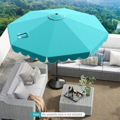 10 Feet Patio with Crank Tilt Adjustment - Turquoise