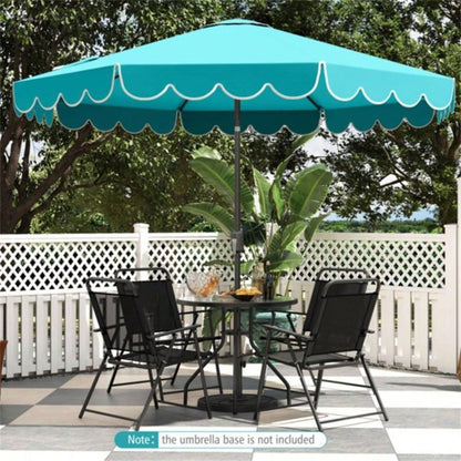 10 Feet Patio with Crank Tilt Adjustment - Turquoise