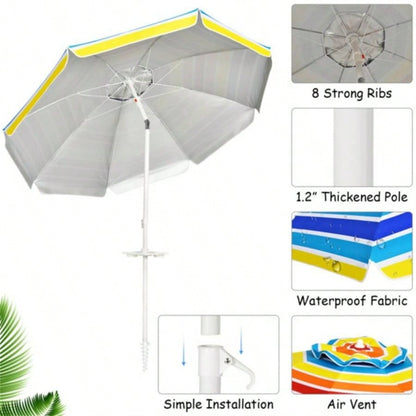 . 2 Feet Outdoor Beach with Tilt Mechanism