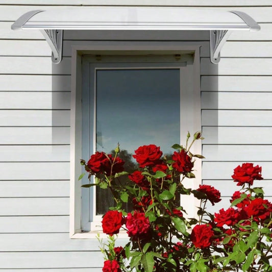 HT -x 80 Household Application Door Window Rain Cover Eaves Canopy White Gray Bracket