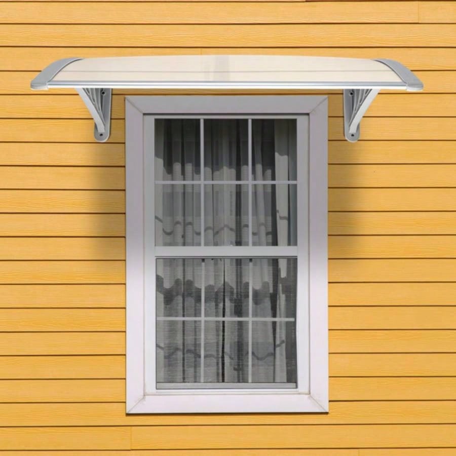 HT -x 80 Household Application Door Window Rain Cover Eaves Canopy White Gray Bracket