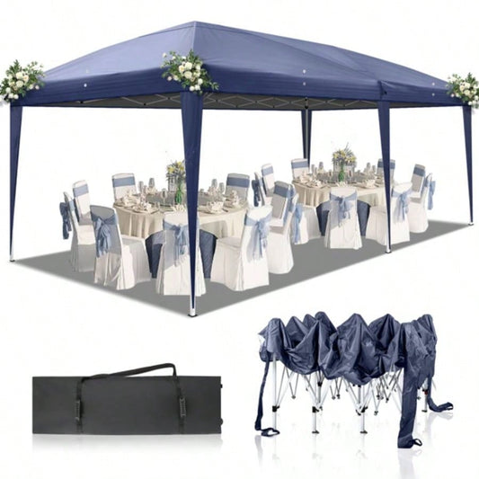 3x 6m Home Use Outdoor Camping Waterproof Folding Tent with Carry Bag Blue