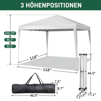 3x Two Doors Two Practical Waterproof Right - Angle Folding Tent White