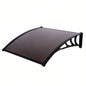 x Household Application Door Window Rain Cover Eaves Canopy Brown Black Bracket