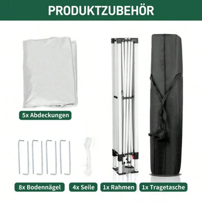 3x Two Doors Two Practical Waterproof Right - Angle Folding Tent White