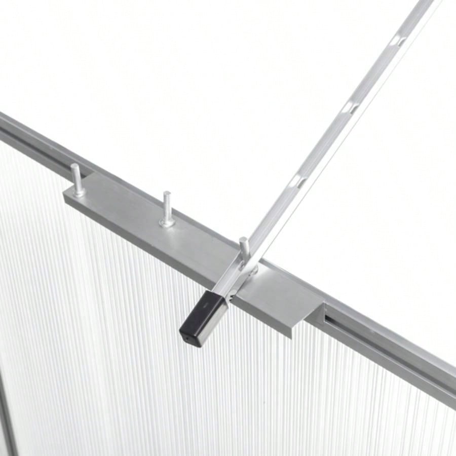 6x8 Hybrid Polycarbonate Greenhouse Silver