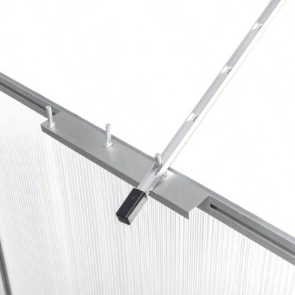 6x8 Hybrid Polycarbonate Greenhouse Silver