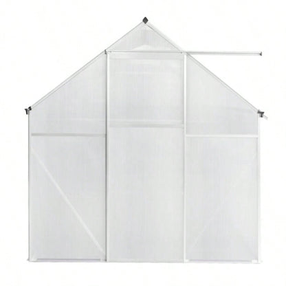 6x8 Hybrid Polycarbonate Greenhouse Silver