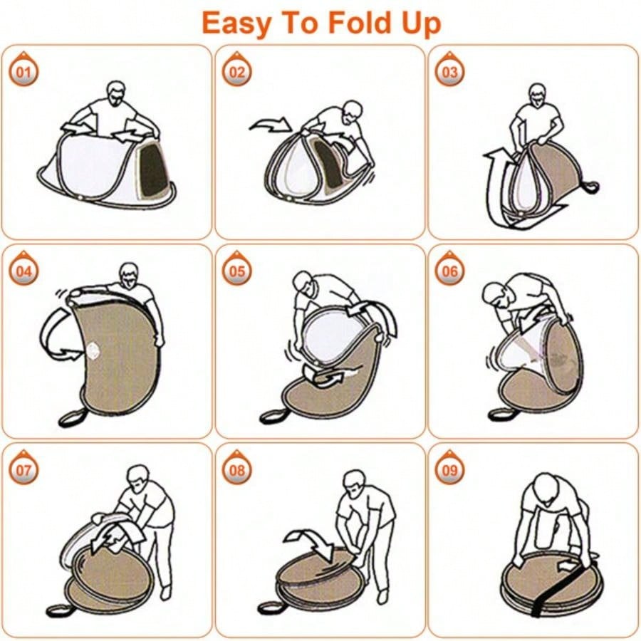 5 - 8 Person Up Tent Automatic Setup Camping Tent Waterproof Instant Setup Tent with 4 Mosquito Net Carrying Bag Hiking Climbing Adventure Fishing