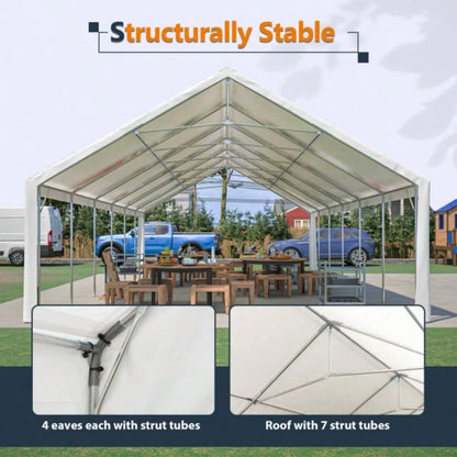 20x40FT Party Tent Heavy Duty, Large Wedding Event Shelters with 3 Carry Bags Removable Sidewalls, Outdoor Canopy Gazebo Commercial Tents Parties Carport Camping Garden Patio