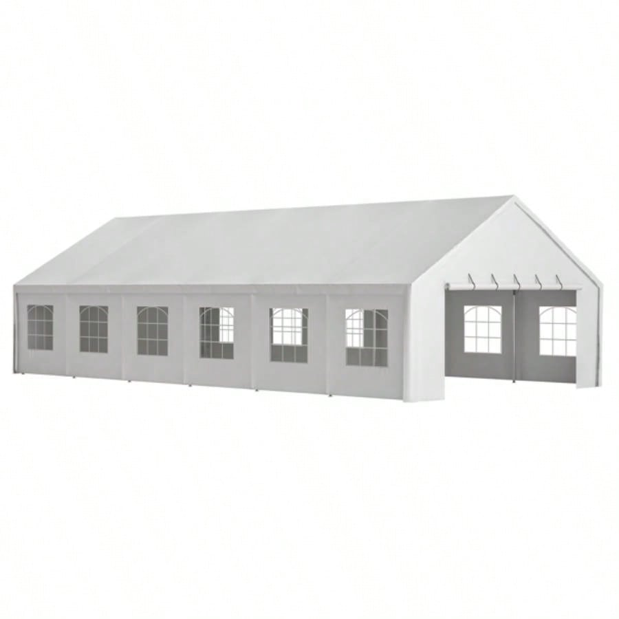 20x40FT Party Tent Heavy Duty, Large Wedding Event Shelters with 3 Carry Bags Removable Sidewalls, Outdoor Canopy Gazebo Commercial Tents Parties Carport Camping Garden Patio