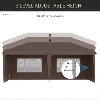 Up Canopy party Tent with 4 Sidewalls 1039; 2039; Coffee - AS Prohibited by