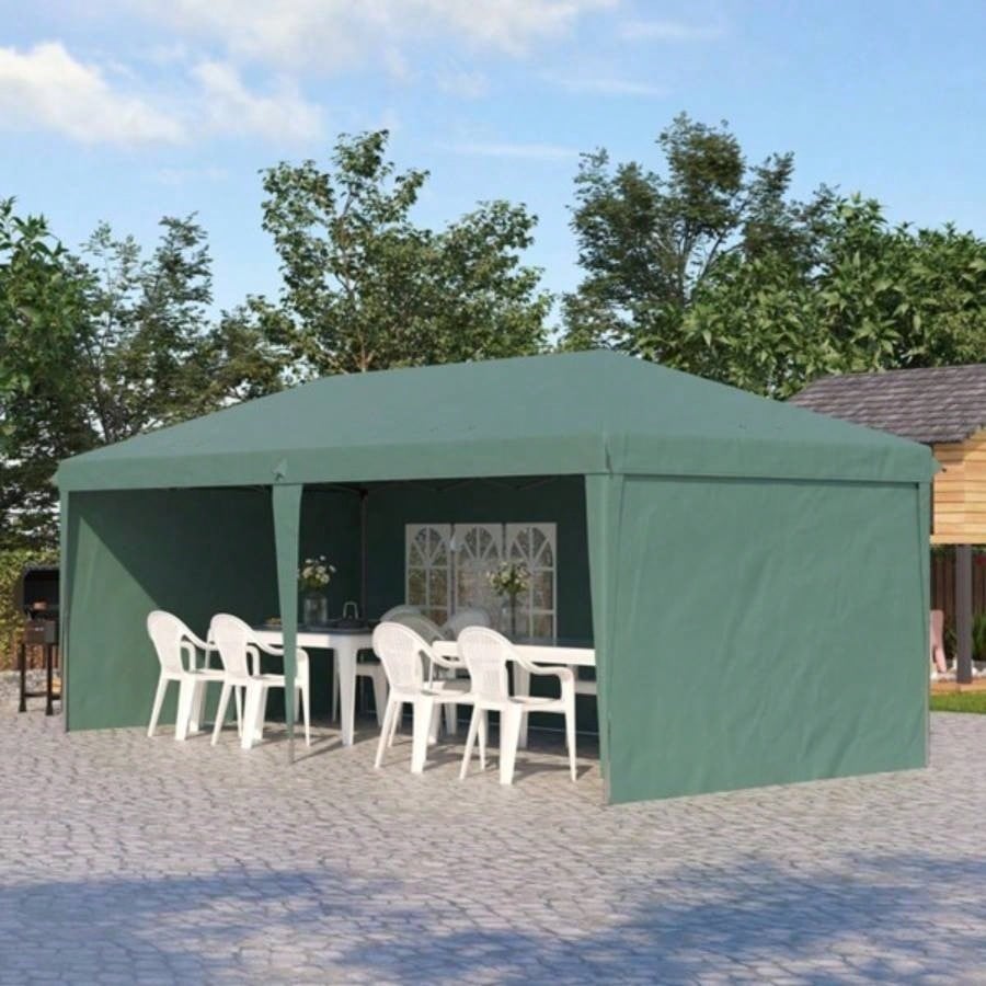 1039; 2039; Up Canopy party Tent with 4 Sidewalls, Green - AS Prohibited by