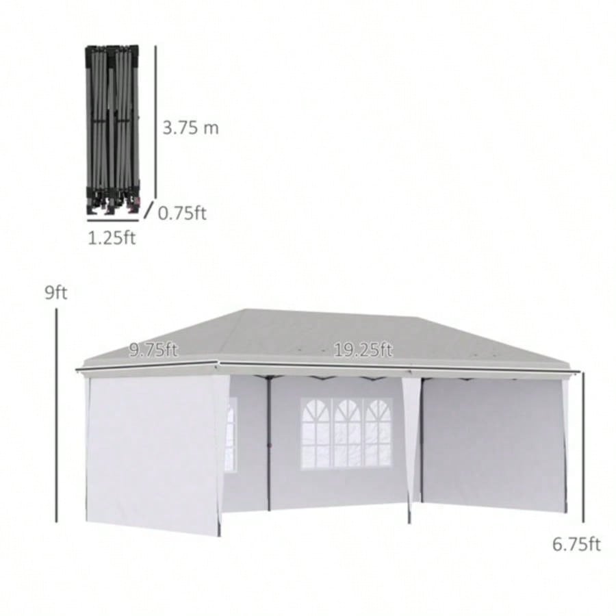 1039; 2039; Up Canopy party Tent with 4 Sidewalls, White - AS Prohibited by