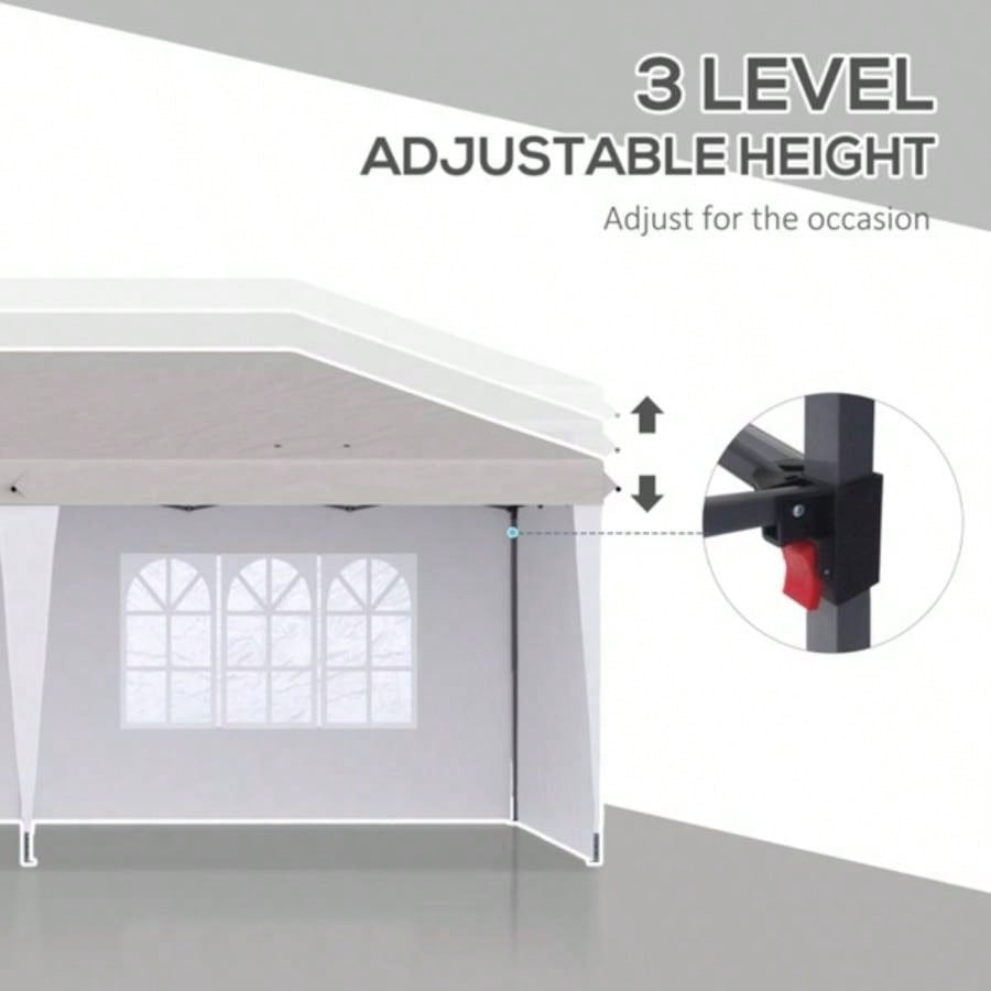 1039; 2039; Up Canopy party Tent with 4 Sidewalls, White - AS Prohibited by