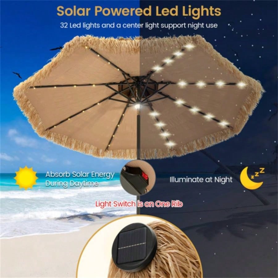 9 Foot Portable Beach with Led Lights.